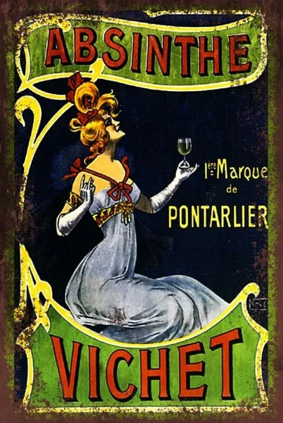 Винтажный рекламный ретро-знак Absinthe Vichet, металлическая вывеска, бар, паб, маньера, напиток
Винтажный рекламный ретро-знак Absinthe Vichet, металлическая вывеска, бар, паб, маньера, напиток