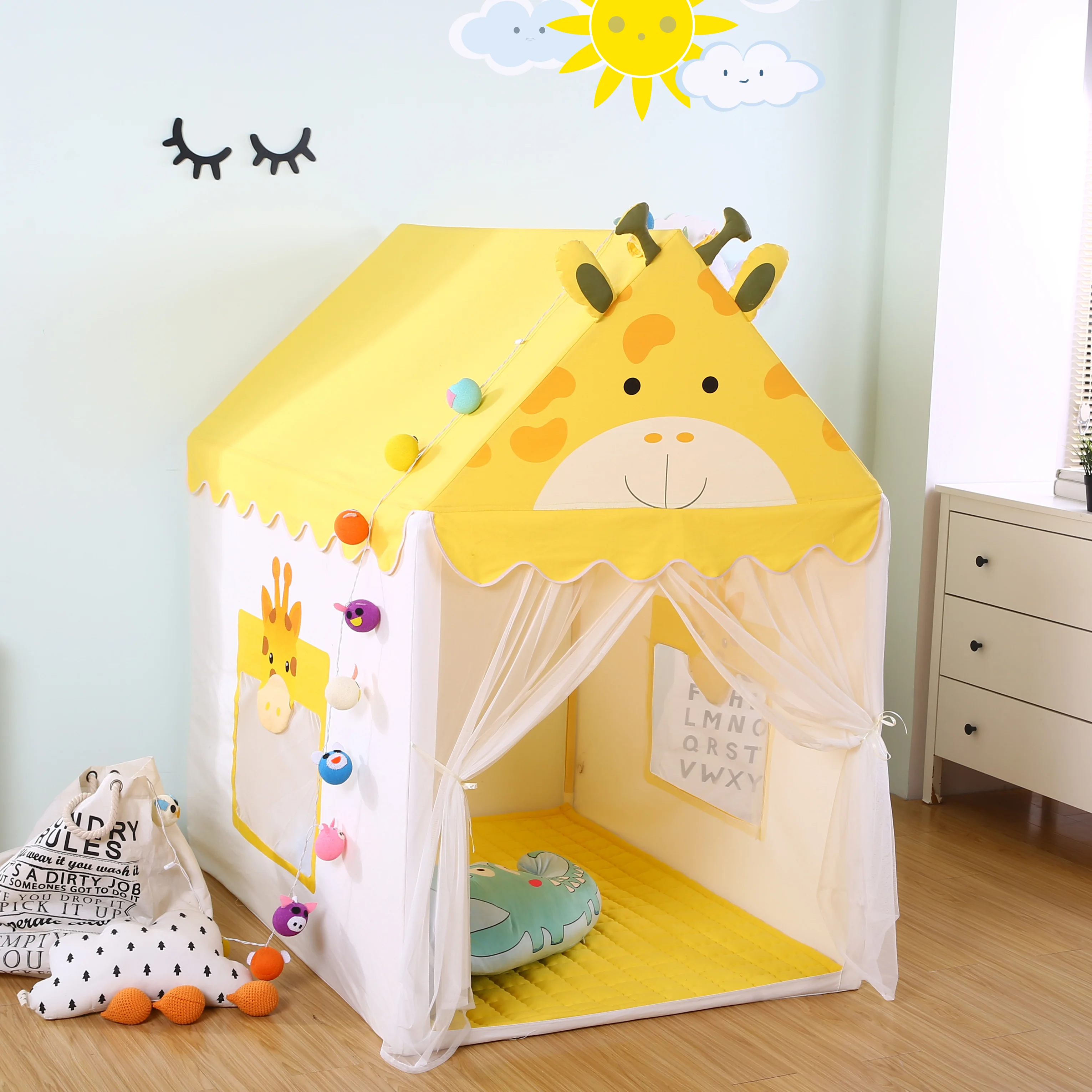 Portable Play Kids Tent Animal Giraffe Rabbit Dinosaur Tiger tent Children Indoor Outdoor Ocean Ball game tent Castle Room House
Portable Play Kids Tent Animal Giraffe Rabbit Dinosaur Tiger tent Children Indoor Outdoor Ocean Ball game tent Castle Room House