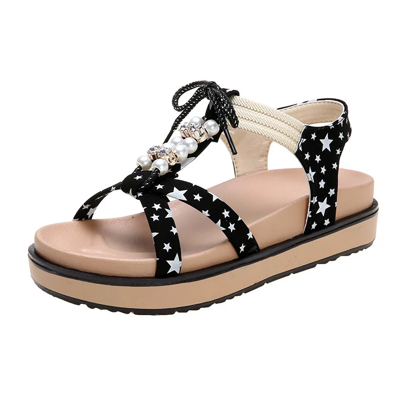 2020 New Summer Women Sandals Fashion Beaded Open Toe Flat Women's Shoes Student Roman Wild Girls Sandals
2020 New Summer Women Sandals Fashion Beaded Open Toe Flat Women's Shoes Student Roman Wild Girls Sandals