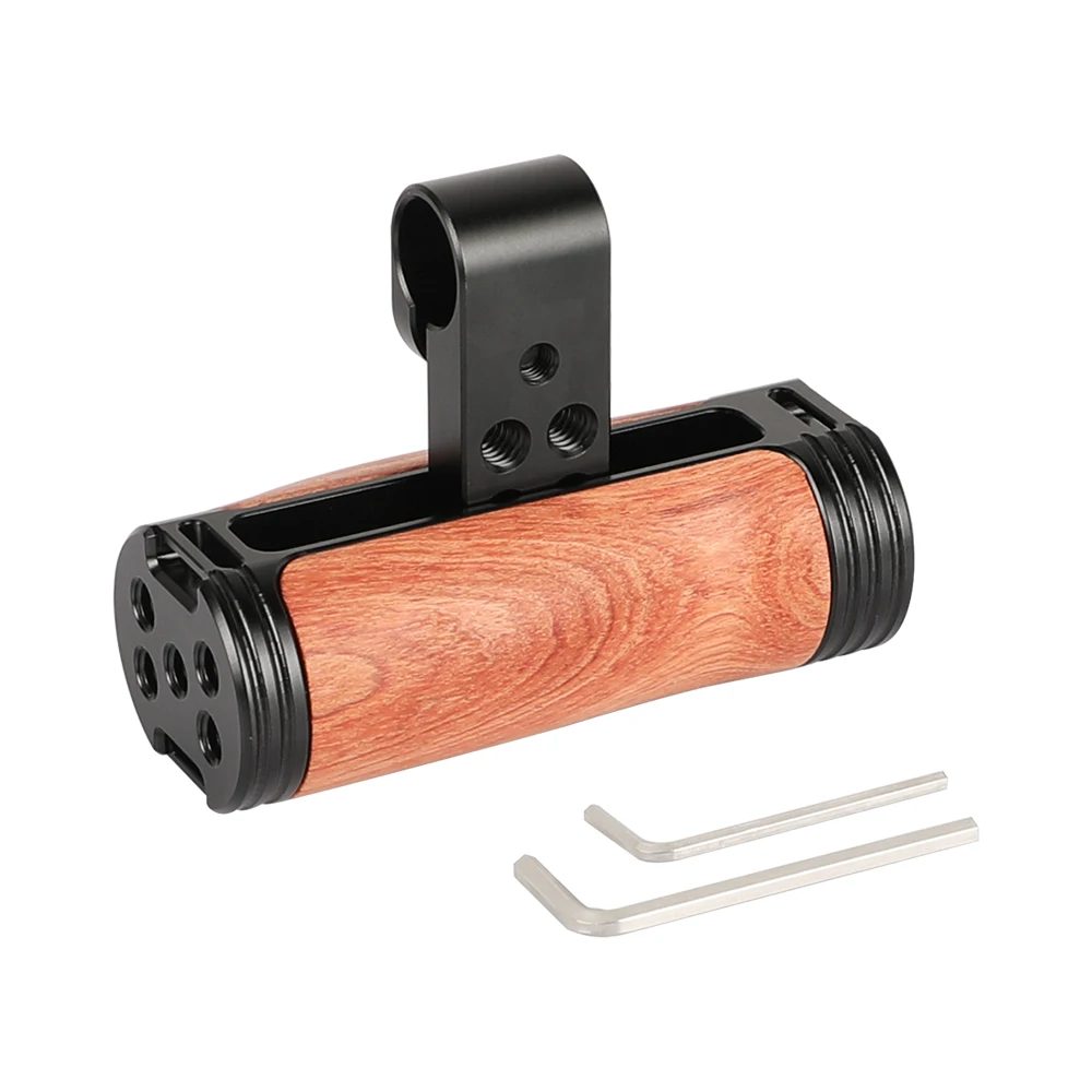 Kayulin Adjustable DSLR Camera Hand Grip Wooden Mini Side Handle (15mm Rod Clamp) can Change to Left side or Right Side 
Kayulin Adjustable DSLR Camera Hand Grip Wooden Mini Side Handle (15mm Rod Clamp) can Change to Left side or Right Side