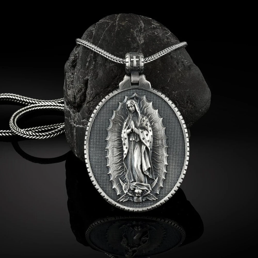 Punk Stainless steel Chains Male necklace Religious christian virgin mary prayer catholic vintage pendant Neck chain for men
Punk Stainless steel Chains Male necklace Religious christian virgin mary prayer catholic vintage pendant Neck chain for men