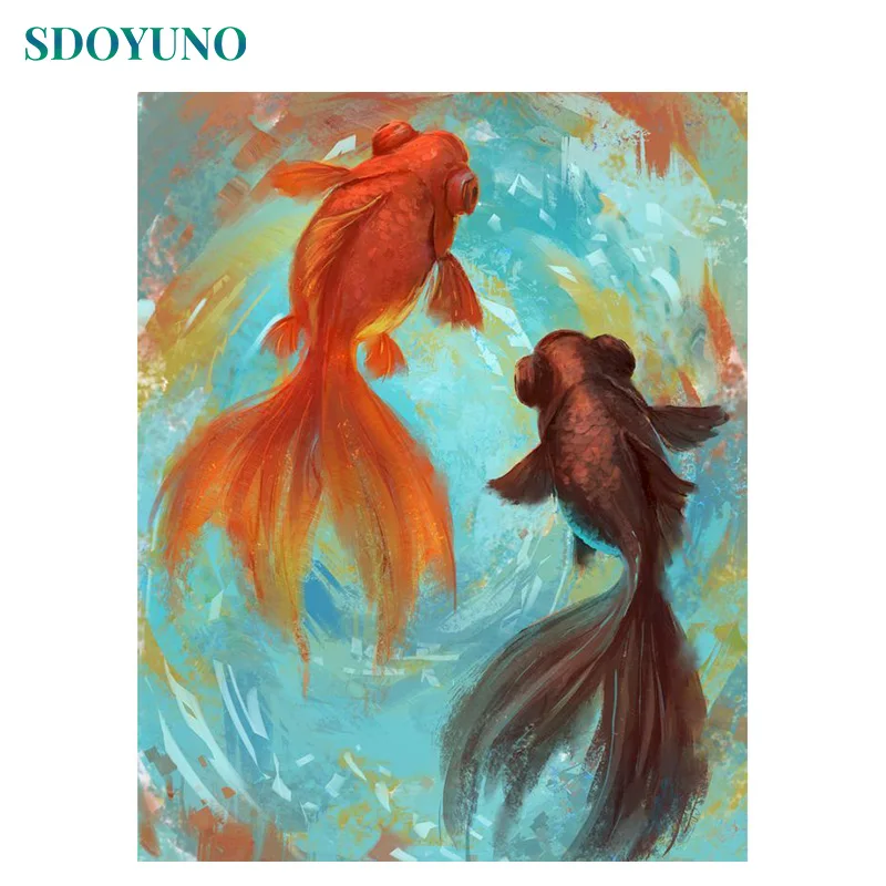 SDOYUNO DIY Acrylic Painting By Numbers Kits 60x75cm Paint By Numbers Fish Frame Hand Painting On Canvas Animals Home Decor
SDOYUNO DIY Acrylic Painting By Numbers Kits 60x75cm Paint By Numbers Fish Frame Hand Painting On Canvas Animals Home Decor