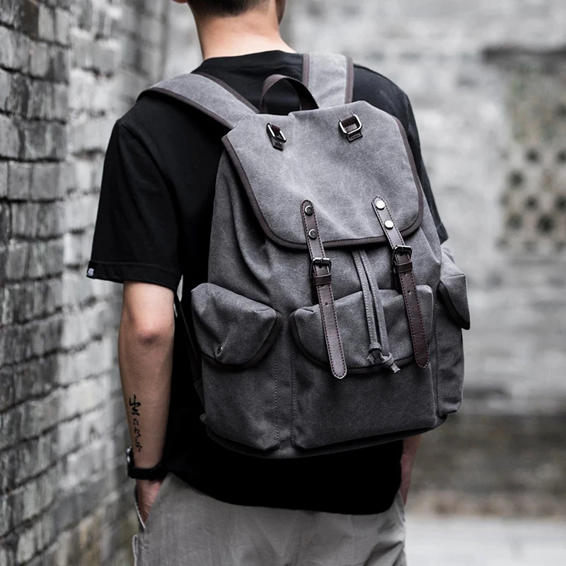 Men's Canvas Backpack Casual Hiking Daypack Vintage Travel Backpacks 15 Inch Laptop Backpacks Male School Bags High Quality
Men's Canvas Backpack Casual Hiking Daypack Vintage Travel Backpacks 15 Inch Laptop Backpacks Male School Bags High Quality