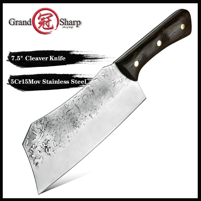 Нож шеф-повара Grandsharp, 7,5 дюйма, Высокоуглеродистый, Ручная ковка, нож для мясника, нарезки, нож для мяса и костей, инструменты для готовки, сла...
Нож шеф-повара Grandsharp, 7,5 дюйма, Высокоуглеродистый, Ручная ковка, нож для мясника, нарезки, нож для мяса и костей, инструменты для готовки, сла...