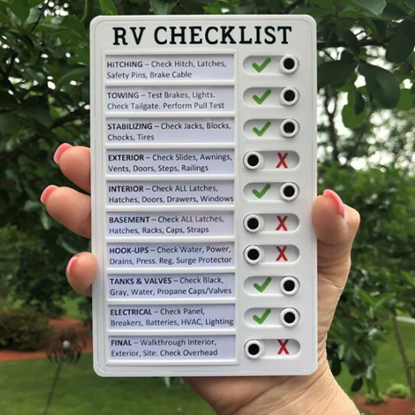 Portable Rv Checklist Note Board Removable Chores Reusable Creative Note Pad For Home Camping Traveling Elder Care Checklist
Portable Rv Checklist Note Board Removable Chores Reusable Creative Note Pad For Home Camping Traveling Elder Care Checklist