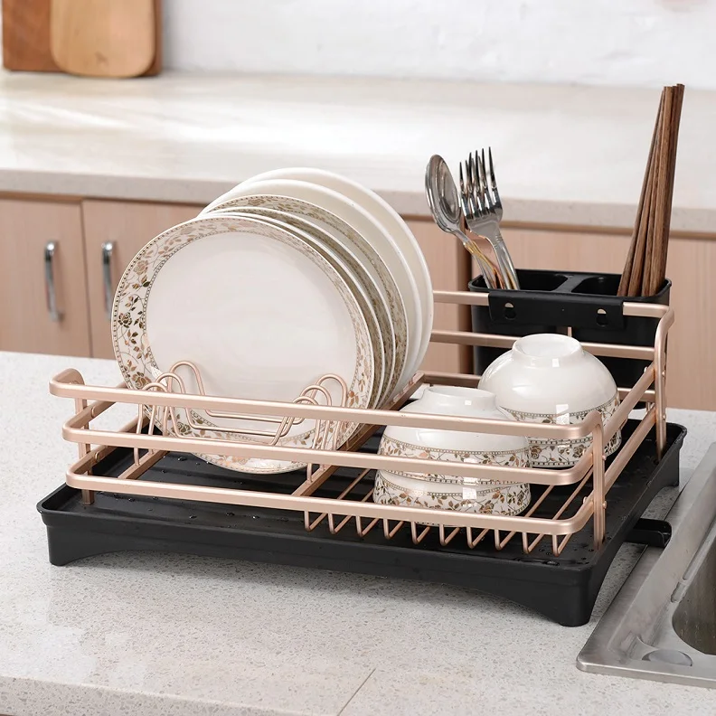 Aluminium Alloy Dish Rack Kitchen Organizer Storage Drainer Drying Plate Shelf Sink Supplies Knife and Fork Container
Aluminium Alloy Dish Rack Kitchen Organizer Storage Drainer Drying Plate Shelf Sink Supplies Knife and Fork Container