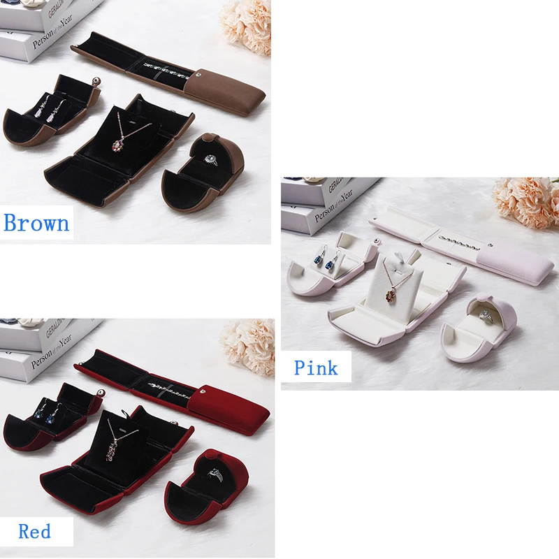 Special Shape Design Ring Pendant Bracelet Necklace Storage Box Velvet Jewelry Packaging | Украшения и аксессуары