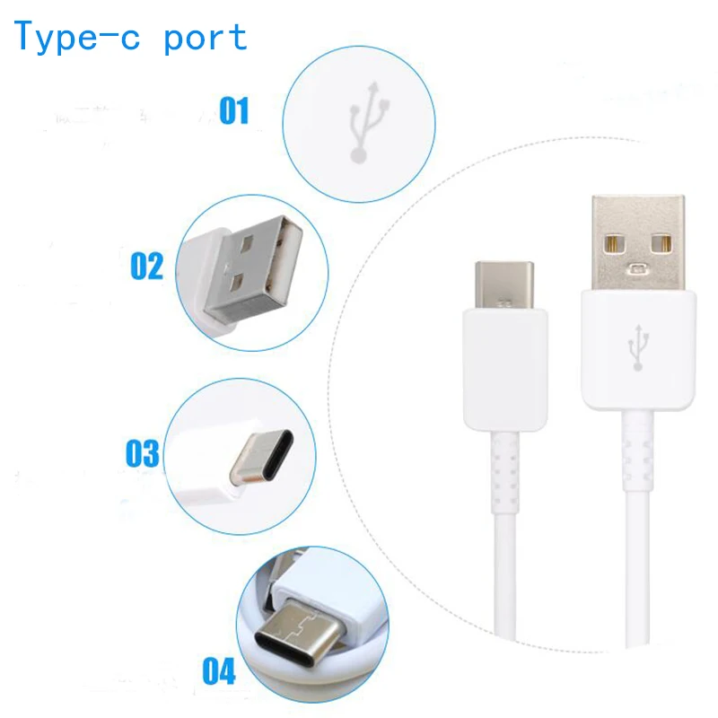 Кабель быстрой зарядки Samsung USB-Type-C 0.28м 1.2м 1.5м 2м 3м белый черный. | Мобильные