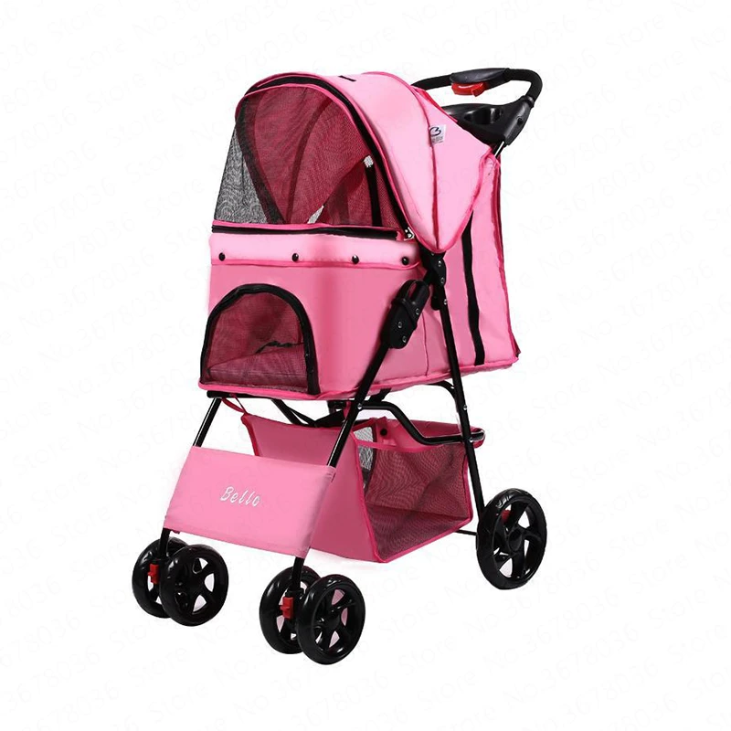 Lightweight Fast-folding pet stroller dog cat stroller baby four wheel outdoor pet cart with rain cover Large Space 15kg Bearing
Lightweight Fast-folding pet stroller dog cat stroller baby four wheel outdoor pet cart with rain cover Large Space 15kg Bearing