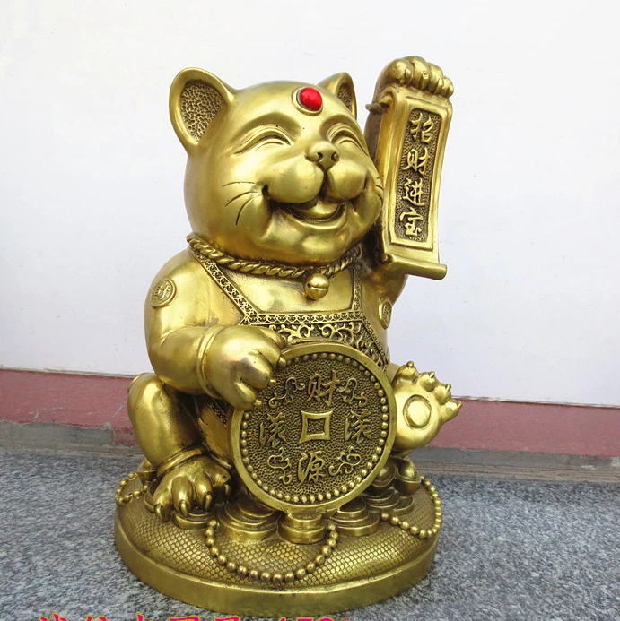 GOOD # 34CM LARGE HUGE HOME OFFICE PORCH LOBBY TOP EFFICACIOUS MASCOT THRIVING BUSINESS COPPER FORTUNE CAT FENG SHUI STATUE
GOOD # 34CM LARGE HUGE HOME OFFICE PORCH LOBBY TOP EFFICACIOUS MASCOT THRIVING BUSINESS COPPER FORTUNE CAT FENG SHUI STATUE
