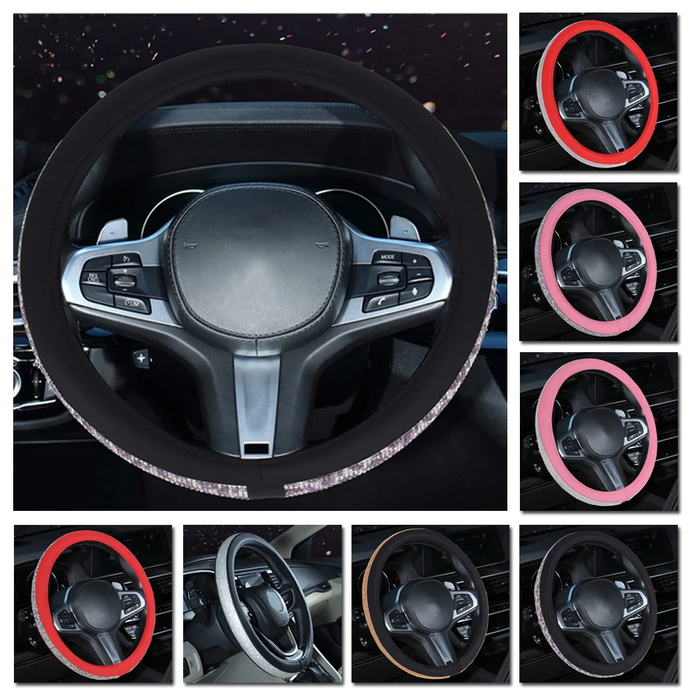1 Pcs 38CM Full Rhinestone Imitation Leather Car Steering Wheel Cover 38cm For Girls Ladies
1 Pcs 38CM Full Rhinestone Imitation Leather Car Steering Wheel Cover 38cm For Girls Ladies