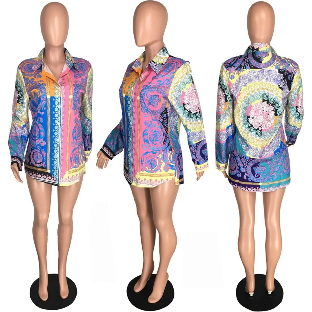 Shirts Dresses for Women Button Down - Floral Print Long Sleeve Blouse Tops Mini Dress
Shirts Dresses for Women Button Down - Floral Print Long Sleeve Blouse Tops Mini Dress