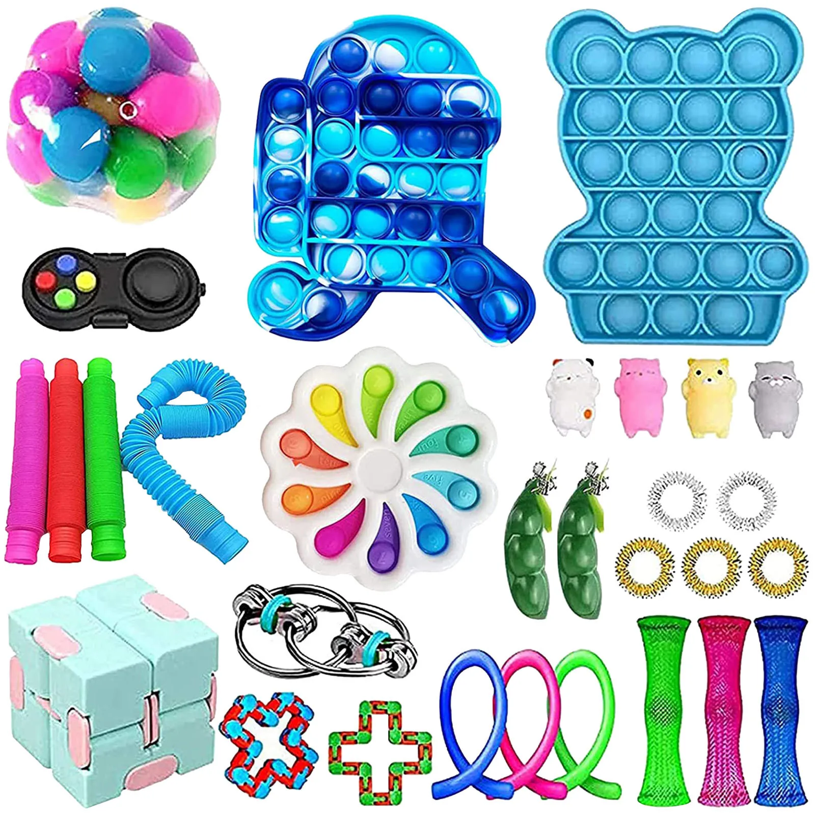 2021 Creative Fidges Fidget Toy Set Cheap Sensory Fidget Toys Pack Adults Children Squishy Sensory Antistress Relief Figet Toys
2021 Creative Fidges Fidget Toy Set Cheap Sensory Fidget Toys Pack Adults Children Squishy Sensory Antistress Relief Figet Toys
