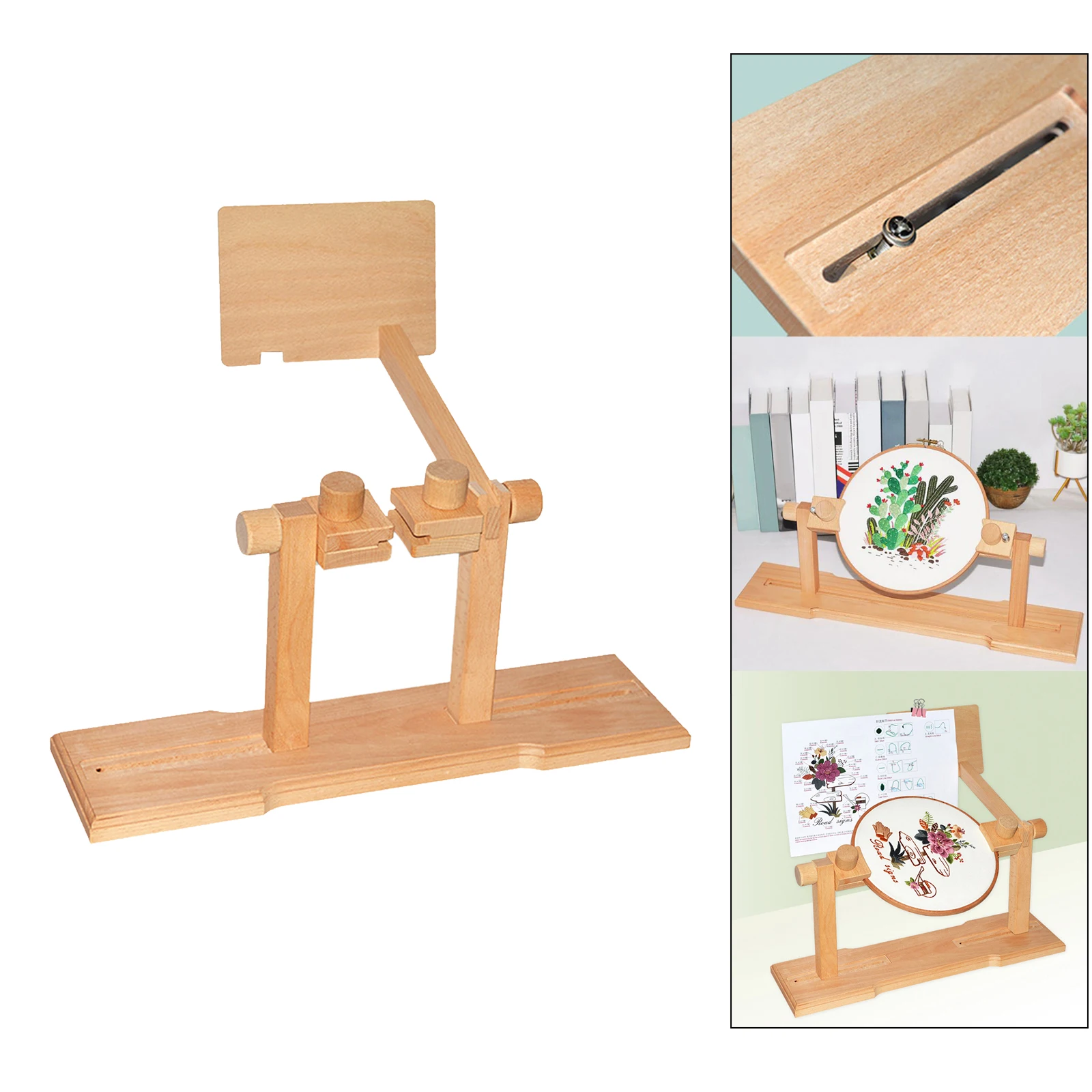 Adjustable Wooden Cross Stitch Rack Holder Tabletop Lap Stand Frame Sewing 
Adjustable Wooden Cross Stitch Rack Holder Tabletop Lap Stand Frame Sewing