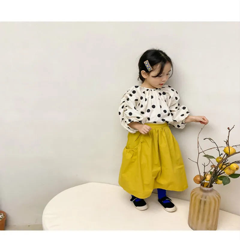 2021 New Baby Girls Dot Cotton Long Puff Sleeve Top Shirts Toddler Kids Round Neck Children Spring Casual Blouse Clothes
2021 New Baby Girls Dot Cotton Long Puff Sleeve Top Shirts Toddler Kids Round Neck Children Spring Casual Blouse Clothes