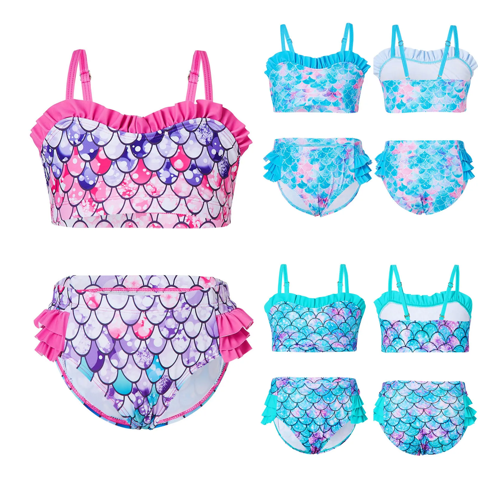 2021 New Girls' Summer Cute Criss Cross Back Leopard Floral Print Two-piece Swimsuit Vogue Summer Children's Swimsuit
2021 New Girls' Summer Cute Criss Cross Back Leopard Floral Print Two-piece Swimsuit Vogue Summer Children's Swimsuit