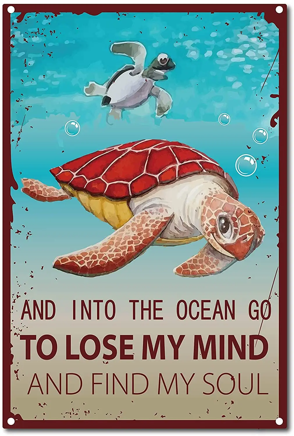 Retro Vintage Tin Sign And Into The Ocean Go To Lose My Mind And Find My Soul Metal Wall Decor Tortoise Art 20x30cm Poster 2022
Retro Vintage Tin Sign And Into The Ocean Go To Lose My Mind And Find My Soul Metal Wall Decor Tortoise Art 20x30cm Poster 2022
