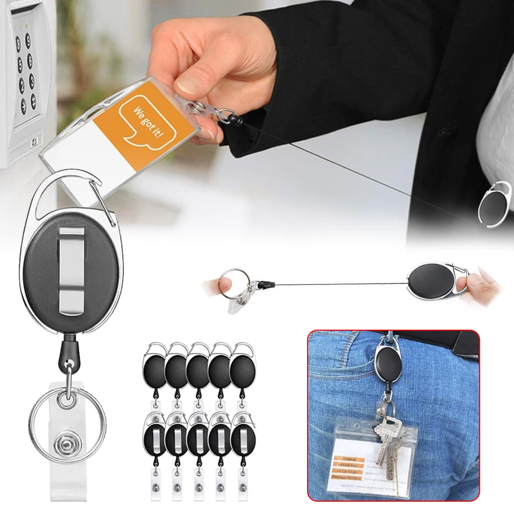10 Pcs Telescopic KeyChain ID Card Key Chain Retractable Pull Badge Reel Recoil Belt Clips Name Tag Card Badge Holder Reels
10 Pcs Telescopic KeyChain ID Card Key Chain Retractable Pull Badge Reel Recoil Belt Clips Name Tag Card Badge Holder Reels