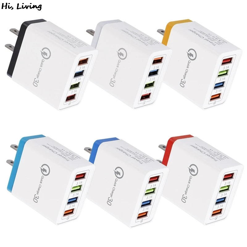 US Plug Intelligent Identification 4USB Mobile Phone Charger 5V3A Travel Charger for Samsung for Xiaomi for IPhone X Portable
US Plug Intelligent Identification 4USB Mobile Phone Charger 5V3A Travel Charger for Samsung for Xiaomi for IPhone X Portable
