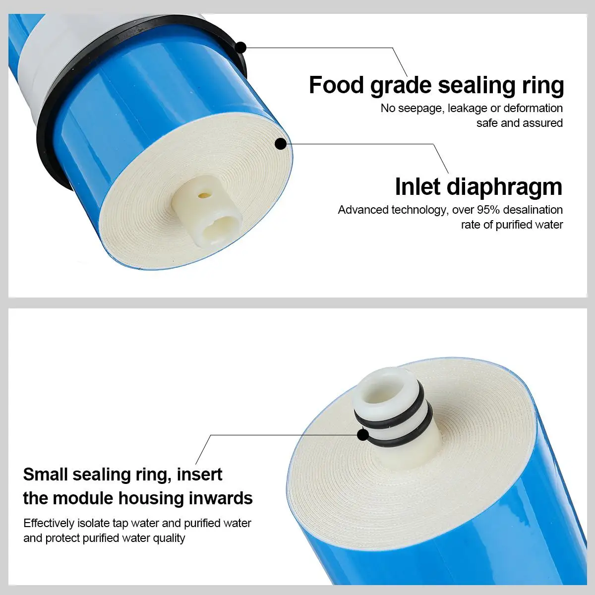 50/75/200/300/600GPD Home Kitchen Reverse Osmosis RO Membrane Replacement Water System Filter Water Purifier Drinking Treatment
50/75/200/300/600GPD Home Kitchen Reverse Osmosis RO Membrane Replacement Water System Filter Water Purifier Drinking Treatment