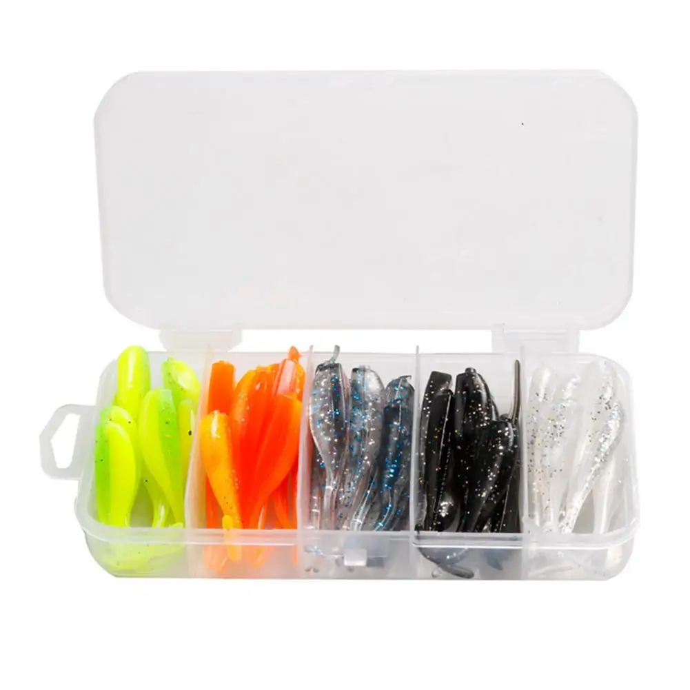 50Pcs/Box Exquisite Fishing Lure Artificial Bright Color Soft Bait Anti Corrosion Fishing Lure Swim Bait
50Pcs/Box Exquisite Fishing Lure Artificial Bright Color Soft Bait Anti Corrosion Fishing Lure Swim Bait