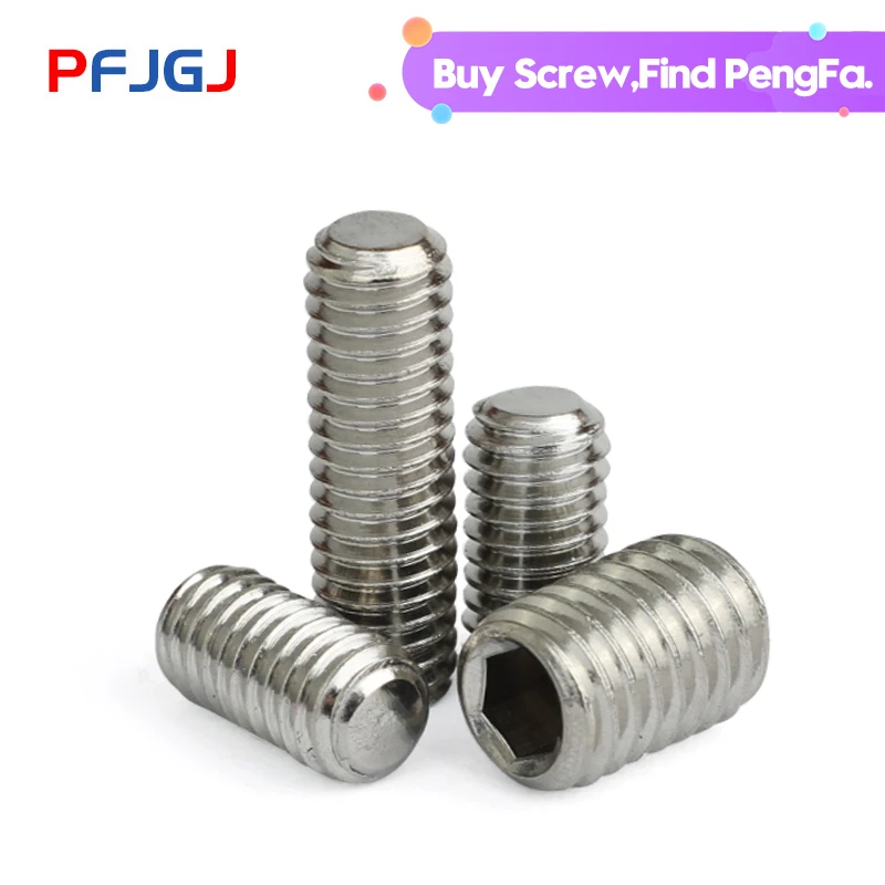 Peng Fa DIN913 M3 M4 M5 M6 M8 304 Stainless Steel Thread Grub Screws Flat Point Hexagon Socket Set Screws Headless
Peng Fa DIN913 M3 M4 M5 M6 M8 304 Stainless Steel Thread Grub Screws Flat Point Hexagon Socket Set Screws Headless