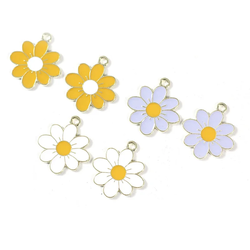 10pcs Enamel Daisy Flower Charms 20*23mm Flower Pendant Charm DIY Earrings Neacklace Accessories for Jewelry Making Findings
10pcs Enamel Daisy Flower Charms 20*23mm Flower Pendant Charm DIY Earrings Neacklace Accessories for Jewelry Making Findings