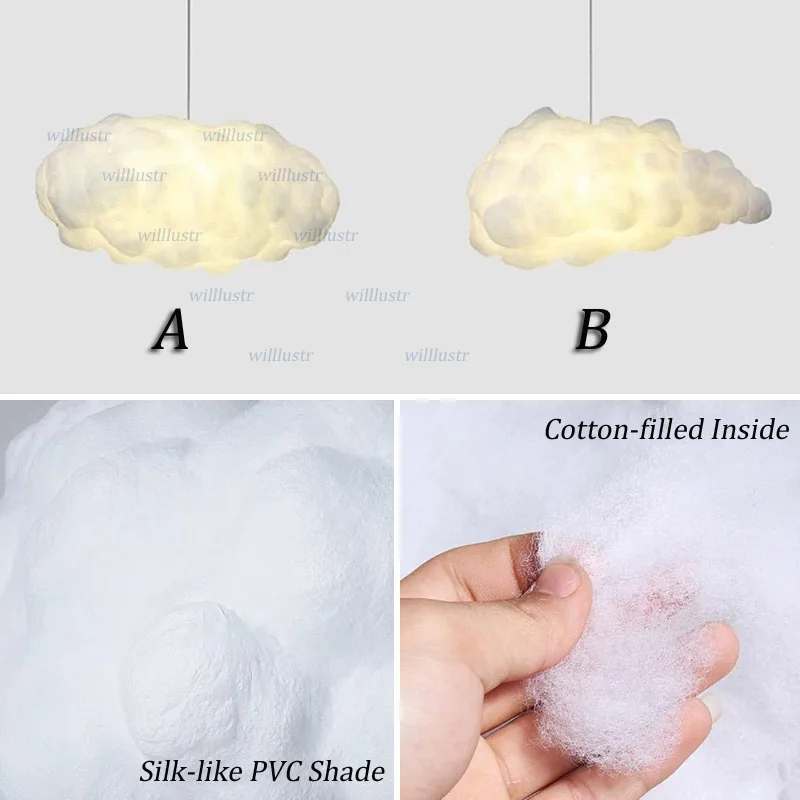 Cloud Pendant Light PVC Cotton Suspension Lamp Hotel Living Room Dining Table Kid Children Room Kindergarten Store Mall Lighting
Cloud Pendant Light PVC Cotton Suspension Lamp Hotel Living Room Dining Table Kid Children Room Kindergarten Store Mall Lighting