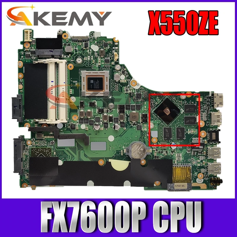 X550ZE FX7600P CPU Motherboard For ASUS VM590Z A555Z X555Z X550ZE X550Z X550 K550Z K555 Laptop Mainboard DDR3 100% Tested
X550ZE FX7600P CPU Motherboard For ASUS VM590Z A555Z X555Z X550ZE X550Z X550 K550Z K555 Laptop Mainboard DDR3 100% Tested