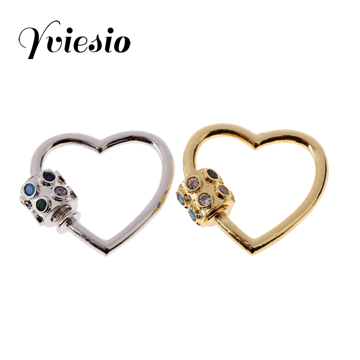 Color Zircon Heart Buckle DIY Pendant Carabiner Screw Lock Clasps Supplies For Handmade Charms Chains Jewelry Making Accessories
Color Zircon Heart Buckle DIY Pendant Carabiner Screw Lock Clasps Supplies For Handmade Charms Chains Jewelry Making Accessories