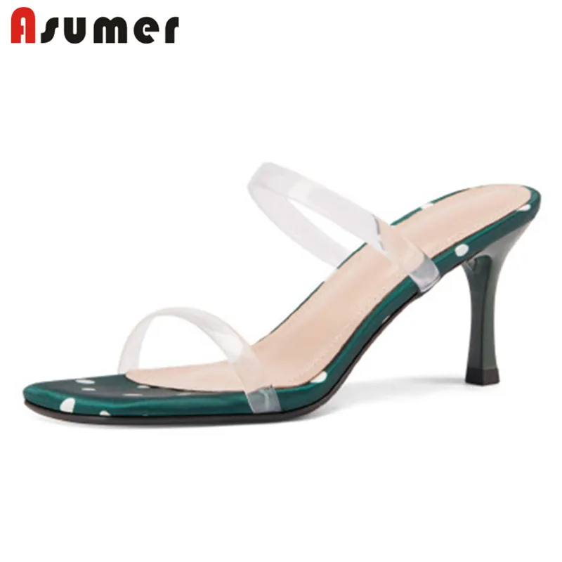 Asumer/2021 Новое поступление летние шлепанцы; Женские прозрачные босоножки из ПВХ прозрачные туфли без задника на высоком каблуке пикантные мо...
Asumer/2021 Новое поступление летние шлепанцы; Женские прозрачные босоножки из ПВХ прозрачные туфли без задника на высоком каблуке пикантные мо...