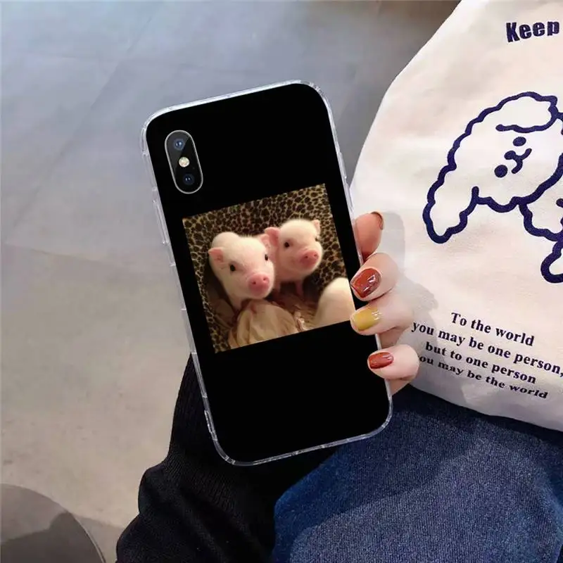 Cute Little Pink Pet Pig Phone Case Transparent for iPhone 11 12 mini pro XS MAX 8 7 6 6S Plus X 5S SE 2020 XR
Cute Little Pink Pet Pig Phone Case Transparent for iPhone 11 12 mini pro XS MAX 8 7 6 6S Plus X 5S SE 2020 XR