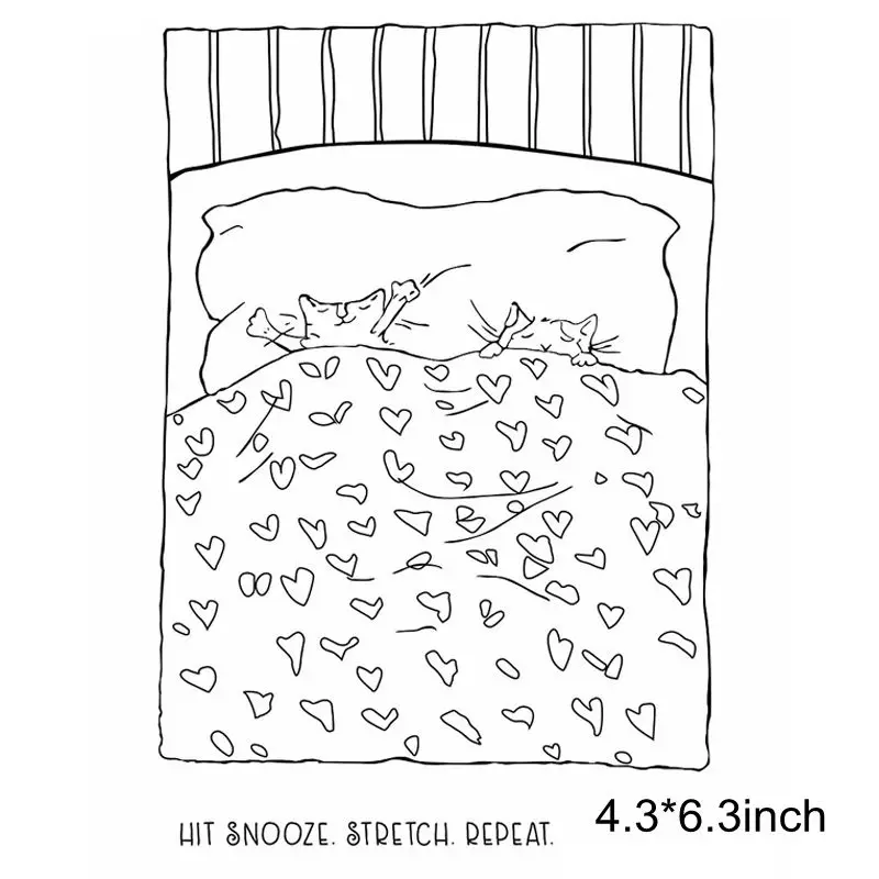 Clear Silicone Stamps Cute Cats Lying On The Bed Hit Snooze Stretch Repeat Words Diy Make Cards Stencils New Stamp Scrapbook Hot
Clear Silicone Stamps Cute Cats Lying On The Bed Hit Snooze Stretch Repeat Words Diy Make Cards Stencils New Stamp Scrapbook Hot