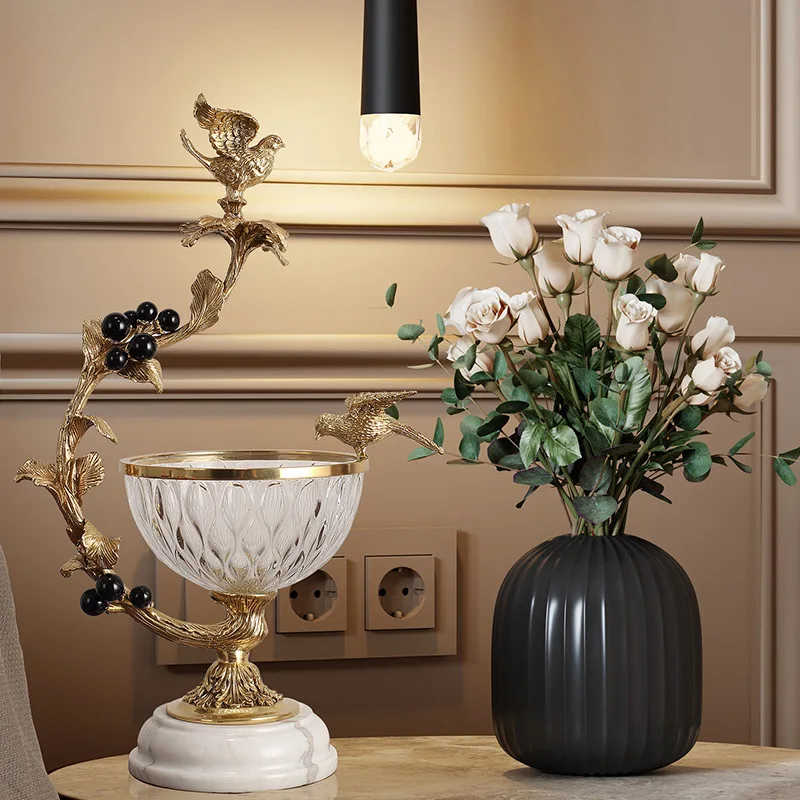 Modern Brass Bird Branch Statue Crystal Glass Fruit Plate For Home Living Room Table Marble Decor Fruit Basket Housewarming Gift
Modern Brass Bird Branch Statue Crystal Glass Fruit Plate For Home Living Room Table Marble Decor Fruit Basket Housewarming Gift