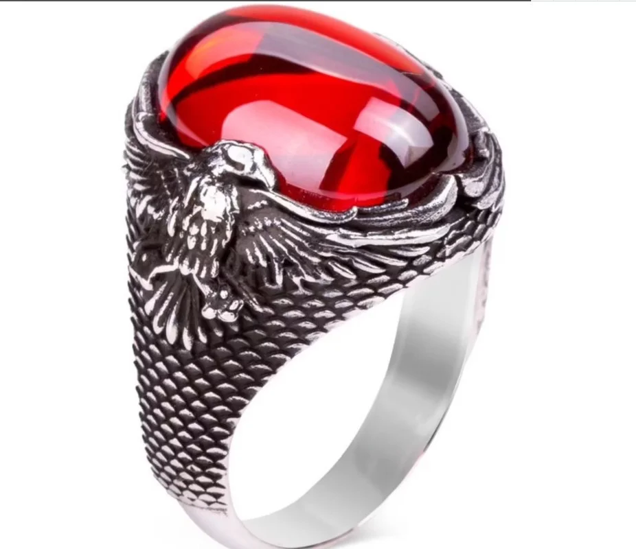 2021Retro Style Oval Red Stone Alloy Ring Domineering Men's Hip Hop Cool Handsome Men's Ring Party Exclusive Accessories Jewelry
2021Retro Style Oval Red Stone Alloy Ring Domineering Men's Hip Hop Cool Handsome Men's Ring Party Exclusive Accessories Jewelry