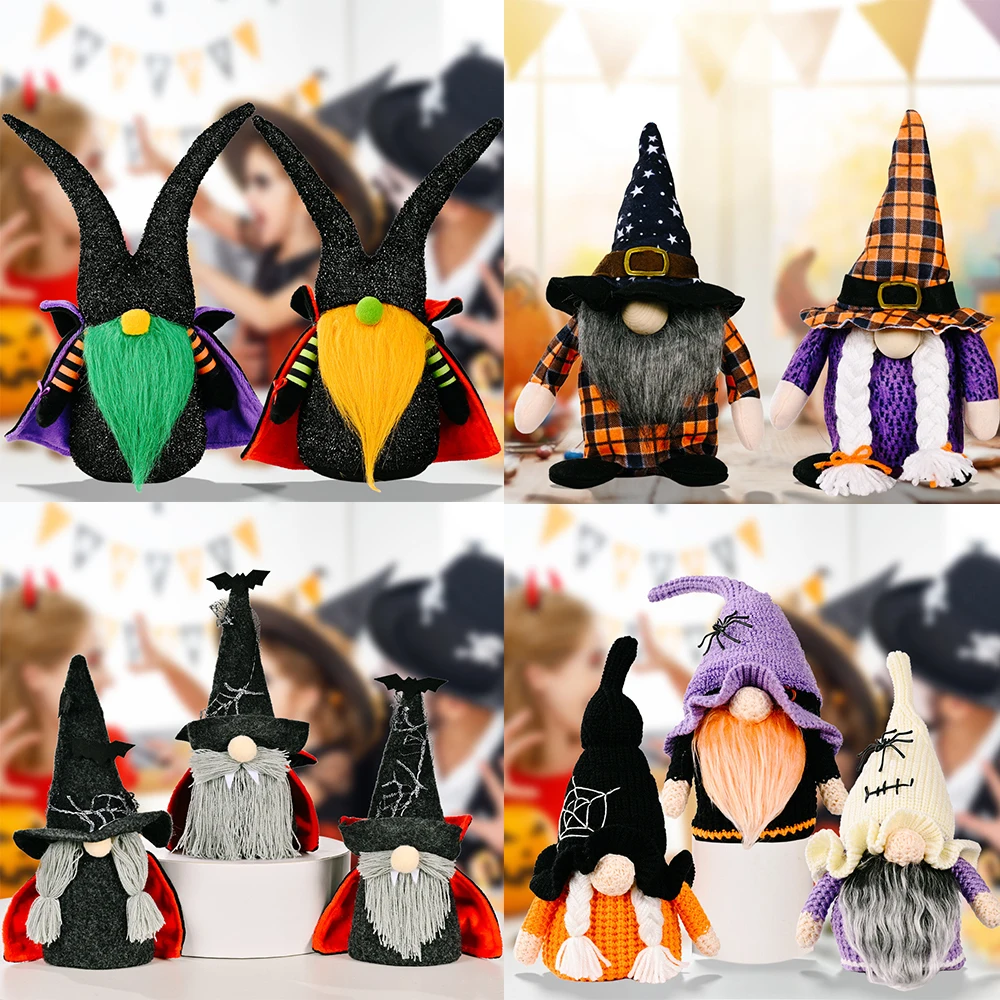 Halloween Wizard Gnome Desktop Ornaments Cute Elf Soft Doll Faceless Rudolph Bat Spider Pumpkin Plush Doll Home Party Gift
Halloween Wizard Gnome Desktop Ornaments Cute Elf Soft Doll Faceless Rudolph Bat Spider Pumpkin Plush Doll Home Party Gift