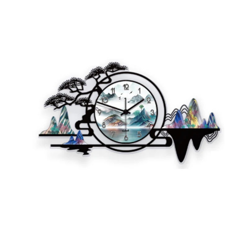 New Chinese Landscape Wall clock modern design home decor simple wall digital clock wall decorations living room wall ornament
New Chinese Landscape Wall clock modern design home decor simple wall digital clock wall decorations living room wall ornament