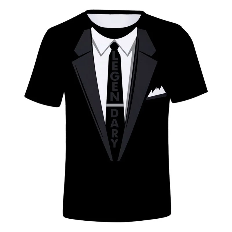 Men's short sleeve T-shirt fake suit streetwear 3D vest fashion funny fake suit tuxedo bow tie printing 2022 summer new style
Men's short sleeve T-shirt fake suit streetwear 3D vest fashion funny fake suit tuxedo bow tie printing 2022 summer new style