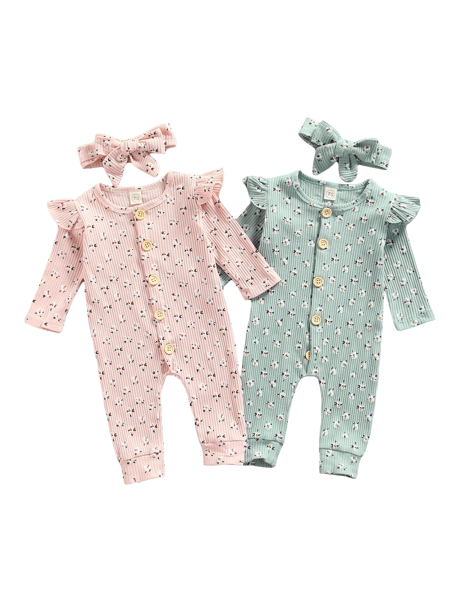 Infant Baby Girls Casual Long Sleeve Jumpsuit Fashion Printing Single-breasted Round Neck Long Romper
Infant Baby Girls Casual Long Sleeve Jumpsuit Fashion Printing Single-breasted Round Neck Long Romper