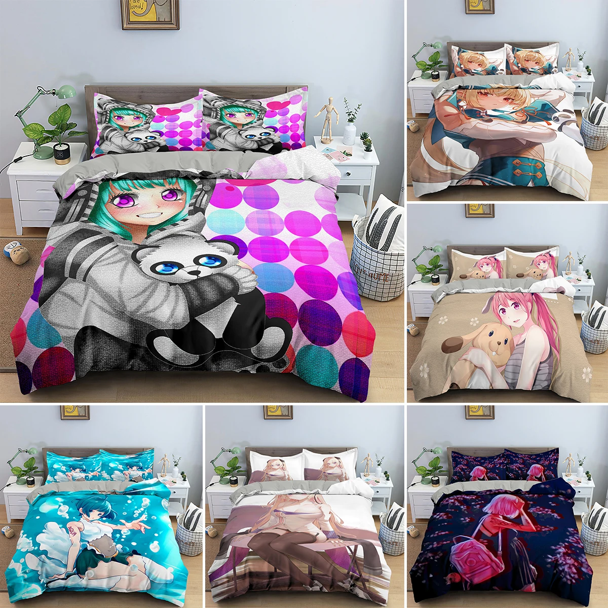 Kawaii Home Decor Anime Girl Bedding Set With Pillowcase Cute Maiden Printed Duvet Cover Set Full Queen King Double Sizes
Kawaii Home Decor Anime Girl Bedding Set With Pillowcase Cute Maiden Printed Duvet Cover Set Full Queen King Double Sizes