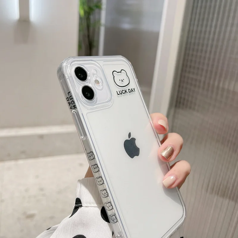 Cute Cartoon Bear Black Transparent Clear Case For iPhone 12 Pro 12 Mini 11 Pro Max SE 2020 7 8 7Plus 8Plus XR X XS MAX
Cute Cartoon Bear Black Transparent Clear Case For iPhone 12 Pro 12 Mini 11 Pro Max SE 2020 7 8 7Plus 8Plus XR X XS MAX