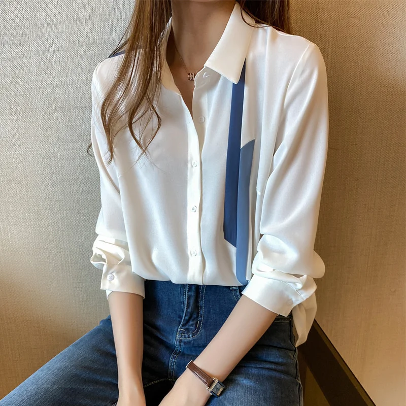 Autumn Long-sleeved Shirt Design Sense Of Niche Temperament Tops 2021 New Ladies Simple And Versatile Wm*
Autumn Long-sleeved Shirt Design Sense Of Niche Temperament Tops 2021 New Ladies Simple And Versatile Wm*