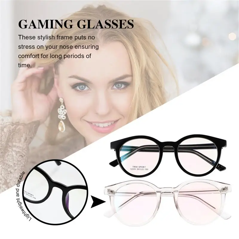 2 Pairs Fashionable Eyeglasses Frame Unisex Round Shaped Fashion Eye Protector Eyewear for Students Gaming Adults
2 Pairs Fashionable Eyeglasses Frame Unisex Round Shaped Fashion Eye Protector Eyewear for Students Gaming Adults