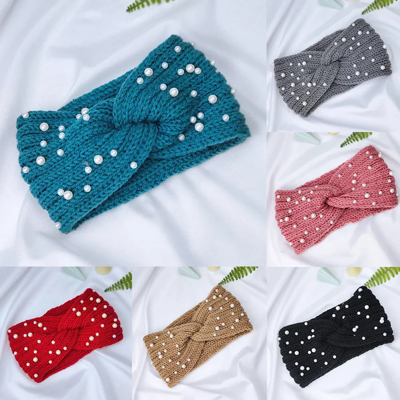 Жемчужные вязаные повязки на голову для женщин, аксессуары для волос, Зимние головные уборы, теплые уши, Эластичные аксессуары для волос для... 
Жемчужные вязаные повязки на голову для женщин, аксессуары для волос, Зимние головные уборы, теплые уши, Эластичные аксессуары для волос для...