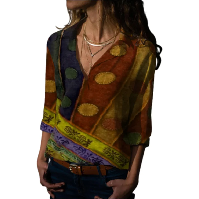 2020 New Vintage Boho Printing Shirts Blouse Women Autumn Geometric Printed Pullover Shirt Streetwear Retro Colothings Female
2020 New Vintage Boho Printing Shirts Blouse Women Autumn Geometric Printed Pullover Shirt Streetwear Retro Colothings Female