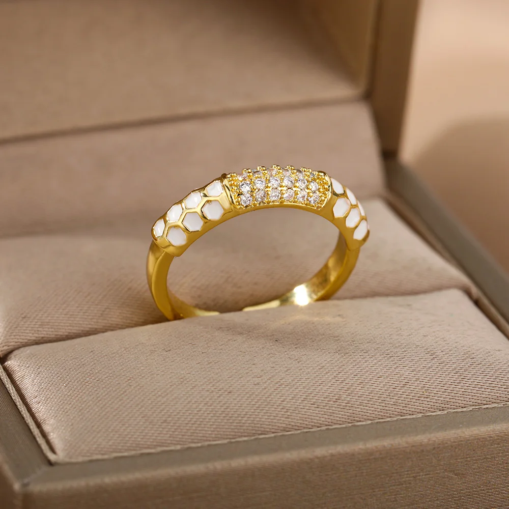 Цветные геометрические капающие масляные золотые обручальные кольца для женщин