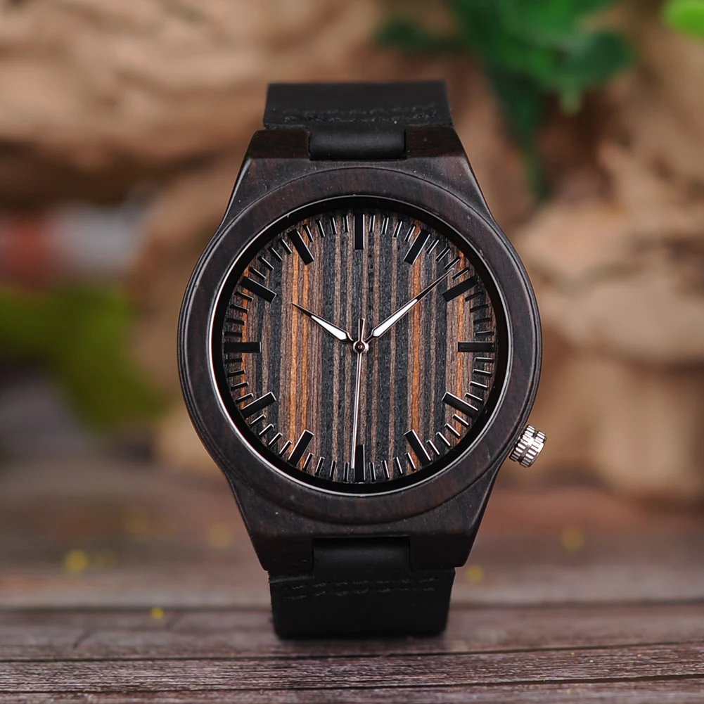 BOBO BIRD relogio masculino Bamboo Watches Mens 2022 Women Leather Belt Wood Quartz Wristwatch Top Brand Clock Gift Dropshipping | Наручные