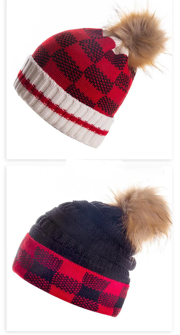 Winter Woolen Hat Autumn Winter Warm Plaid Knit Hats Women Men Warm Earmuffs Caps Outdoor Pompom Caps
Winter Woolen Hat Autumn Winter Warm Plaid Knit Hats Women Men Warm Earmuffs Caps Outdoor Pompom Caps