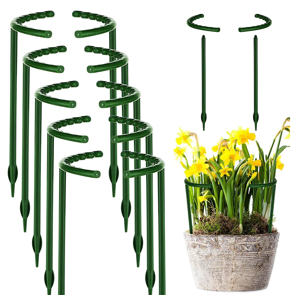 6Pcs Plant Support Plastic Durable Plant Stakes Half Round Plant Cages Flower Supporter for Garden Plants Vegetables Plant Suppo
6Pcs Plant Support Plastic Durable Plant Stakes Half Round Plant Cages Flower Supporter for Garden Plants Vegetables Plant Suppo