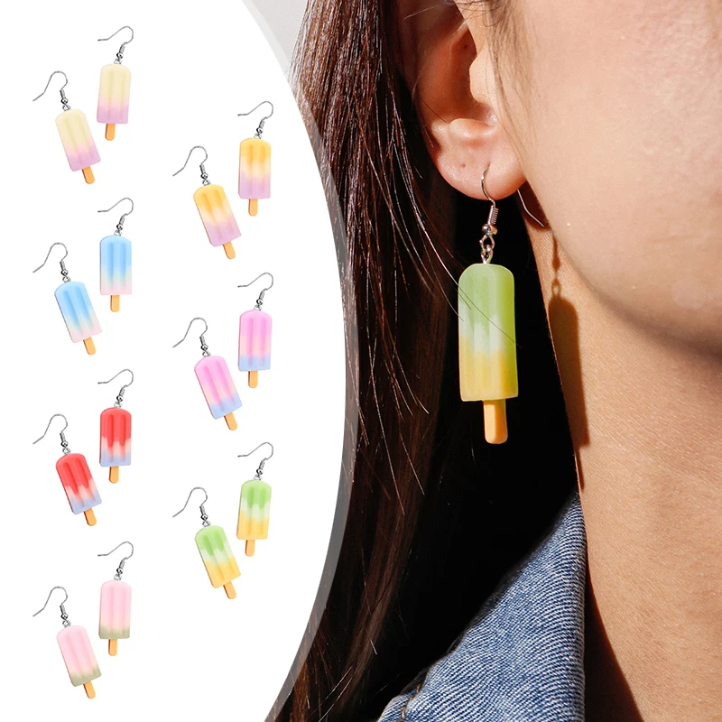 1Pair Three-color Simulation Popsicle Earrings Summer Cool Three-color Ice Cream Earring Women Party Earrings Jewelry Gifts
1Pair Three-color Simulation Popsicle Earrings Summer Cool Three-color Ice Cream Earring Women Party Earrings Jewelry Gifts
